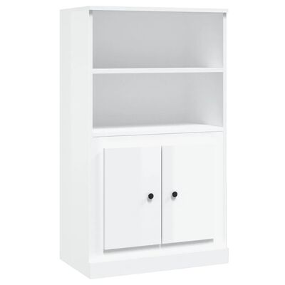 vidaXL Highboard Hochglanz-Weiß 60x35,5x103,5 cm Holzwerkstoff