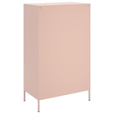 vidaXL Highboard Rosa 68x39x113 cm Stahl