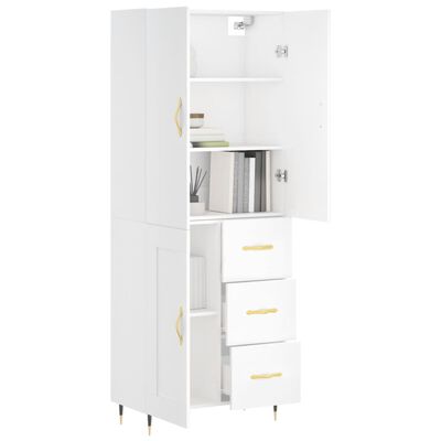 vidaXL Highboard Weiß 69,5x34x180 cm Holzwerkstoff