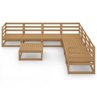 vidaXL 8-tlg. Garten-Lounge-Set Honigbraun Massivholz Kiefer