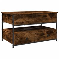 vidaXL Couchtisch Räuchereiche 85x50x50 cm Holzwerkstoff und Metall