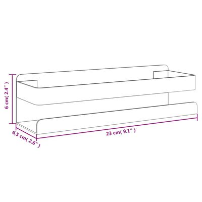 vidaXL Duschablage Mattschwarz 23x6,5x6 cm Gebürsteter Edelstahl 304