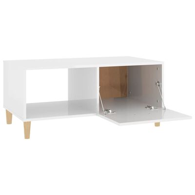 vidaXL Couchtisch Hochglanz-Weiß 89,5x50x40 cm Holzwerkstoff