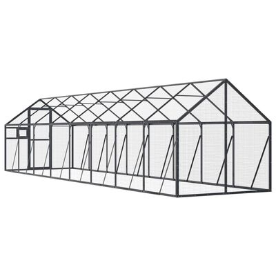 vidaXL Voliere Anthrazit 1,79x8x1,85 m Aluminium