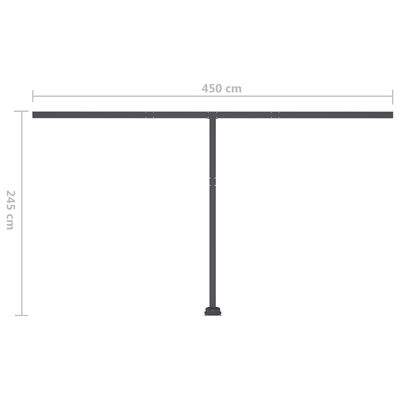 vidaXL Automatische Markise mit LED & Windsensor 500x300 Creme