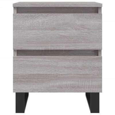 vidaXL Nachttische 2 Stk. Grau Sonoma 40x35x50 cm Holzwerkstoff