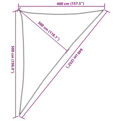 vidaXL Sonnensegel Hellgrau 4x5x6,4 m 100% Polyester Oxford