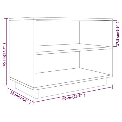 vidaXL Schuhschrank Honigbraun 60x34x45 cm Massivholz Kiefer