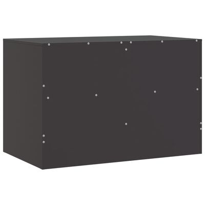 vidaXL TV-Schrank Schwarz 67x39x44 cm Stahl