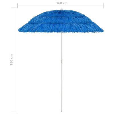 vidaXL Sonnenschirm Hawaii Blau 180 cm