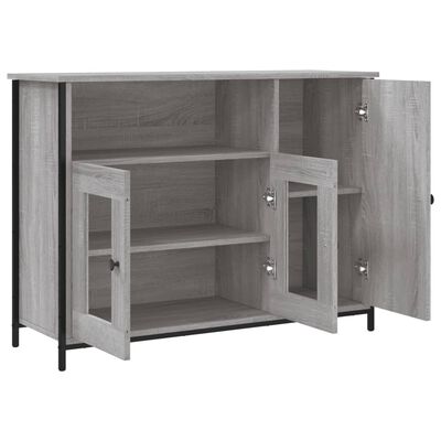 vidaXL Sideboard Grau Sonoma 100x35x75 cm Holzwerkstoff