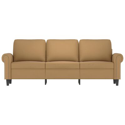 vidaXL 3-Sitzer-Sofa Braun 180 cm Samt