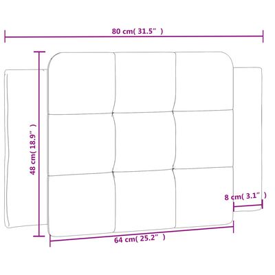 vidaXL Kopfteil-Kissen Cappuccino-Braun 80 cm Kunstleder