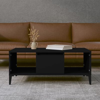 vidaXL Couchtisch Schwarz 90x50x36,5 cm Holzwerkstoff