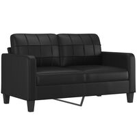 vidaXL 2-Sitzer-Sofa Schwarz 140 cm Kunstleder