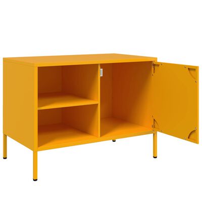 vidaXL TV-Schrank Senfgelb 68x39x50,5 cm Stahl