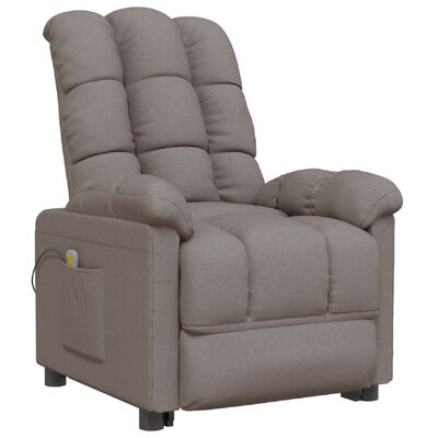 vidaXL Massagesessel Taupe Stoff