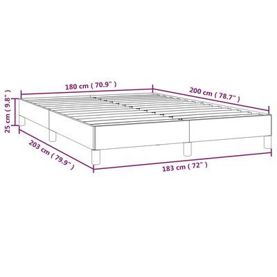 vidaXL Bettgestell Cappuccino-Braun 180x200 cm Kunstleder