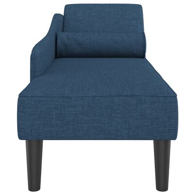 vidaXL Chaiselongue mit Kissen Blau Stoff