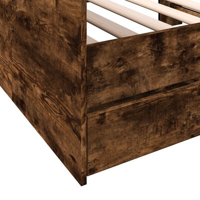 vidaXL Tagesbett mit Schubladen Räuchereiche 75x190 cm Holzwerkstoff