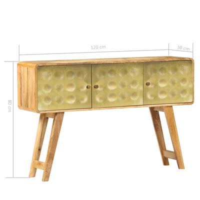 vidaXL Sideboard Massivholz Mango 120x30x80 cm