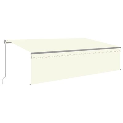 vidaXL Markise Manuell Einziehbar mit Rollo 5x3 m Creme