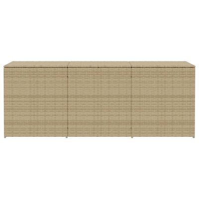 vidaXL Gartentruhe Beige 984L Poly Rattan