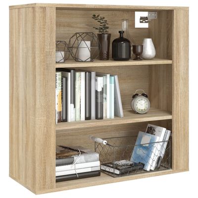 vidaXL Wandschrank Sonoma-Eiche 80x33x80 cm Holzwerkstoff