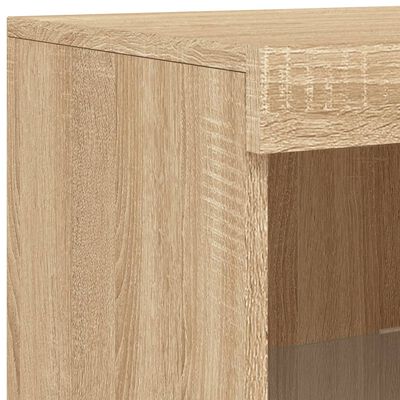 vidaXL Sideboards mit LED-Leuchten 3 Stk. Sonoma-Eiche Holzwerkstoff