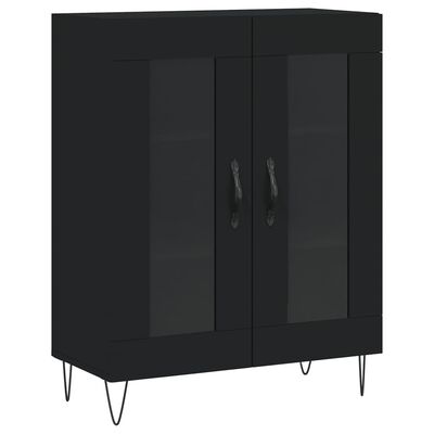 vidaXL Sideboard Schwarz 69,5x34x90 cm Holzwerkstoff