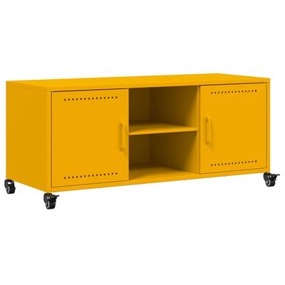 vidaXL TV-Schrank Senfgelb 100,5x39x43,5 cm Stahl