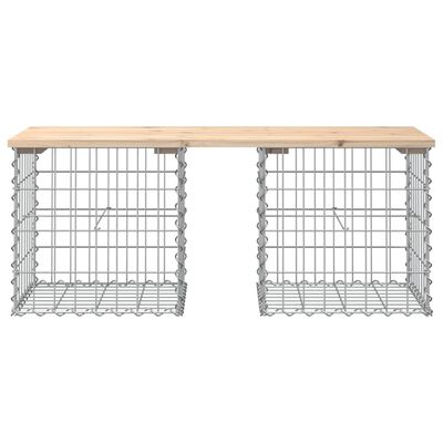 vidaXL Gartenbank aus Gabionen 103x44x42 cm Massivholz Kiefer