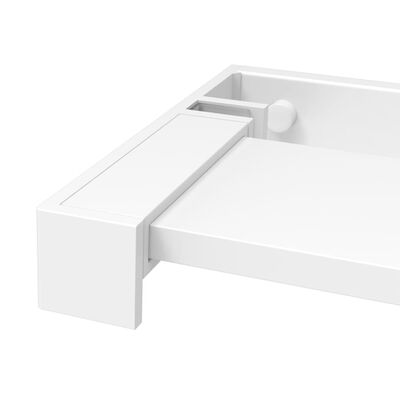 vidaXL Duschablage für Begehbare Dusche Weiß 90 cm Aluminium