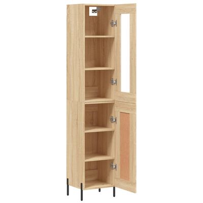 vidaXL Highboard Sonoma-Eiche 34,5x34x180 cm Holzwerkstoff