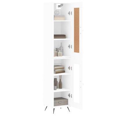 vidaXL Highboard Weiß 34,5x34x180 cm Holzwerkstoff