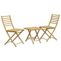 vidaXL 3-tlg. Bistro-Set Bambus