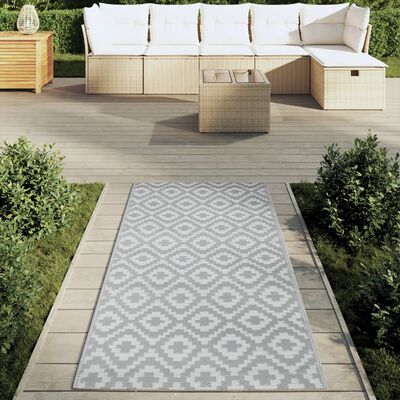 vidaXL Outdoor-Teppich Grau 80x150 cm PP