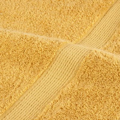 vidaXL Premium-Gästetücher SOLUND 2 Stk. Gold 30x50 cm 600 g/m²