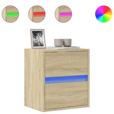 vidaXL TV-Wandschrank mit LED-Beleuchtung Sonoma 41x31x45 cm