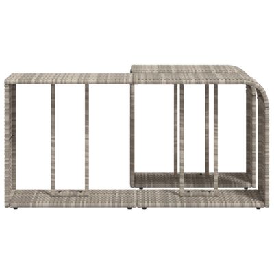 vidaXL Outdoor-Rgale 2 Stk. Hellgrau Poly Rattan