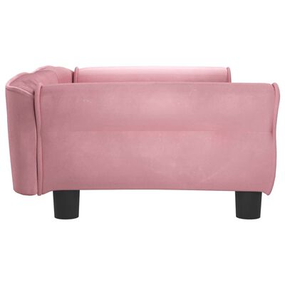 vidaXL Hundebett Rosa 95x55x30 cm Samt