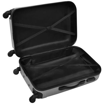 vidaXL 3-tlg. Hartschalenkoffer-Set Silbern 45,5/55/66 cm