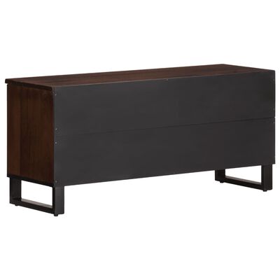 vidaXL TV-Schrank Braun 100x34x46 cm Massivholz Mango