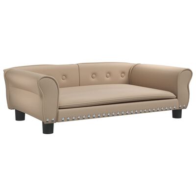 vidaXL Hundebett Cappuccino-Braun 95x55x30 cm Kunstleder