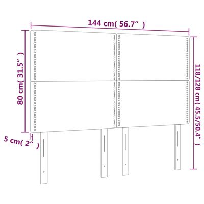 vidaXL Kopfteile 4 Stk. Schwarz 72x5x78/88 cm Kunstleder