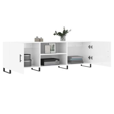 vidaXL TV-Schrank Hochglanz-Weiß 150x30x50 cm Holzwerkstoff