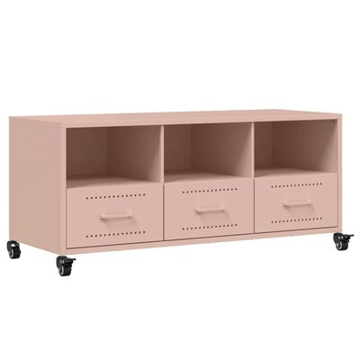 vidaXL TV-Schrank Rosa 100,5x39x43,5 cm Stahl