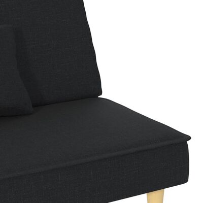 vidaXL Schlafsofa Schwarz Stoff