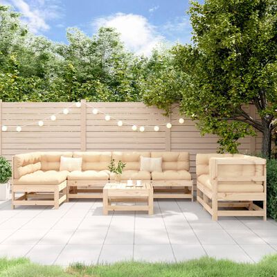 vidaXL 8-tlg. Garten-Lounge-Set Massivholz Kiefer