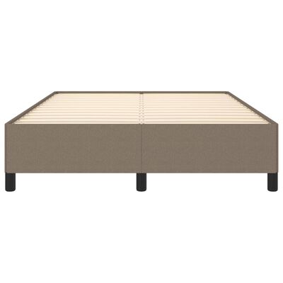 vidaXL Bettgestell ohne Matratze Taupe 140x190 cm Stoff